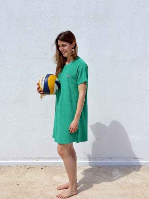 Robe éponge verte